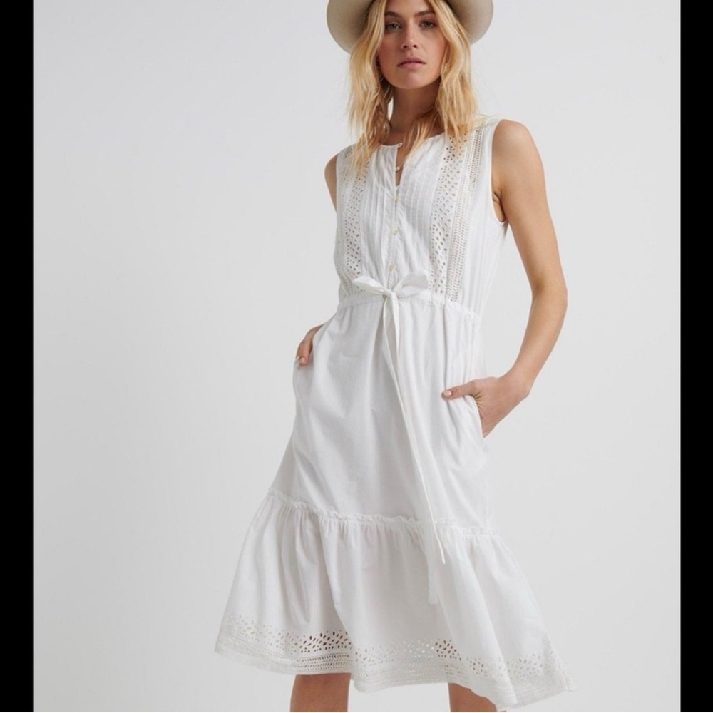 LUCKY BRAND SOPHIA DRESS Crew neck, sleeveless.